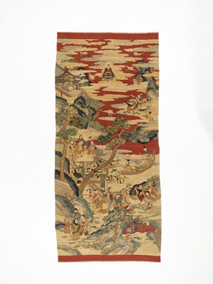 Lot 194 - A LARGE KESI ‘PEACH FESTIVAL’ PANEL, QING DYNASTY