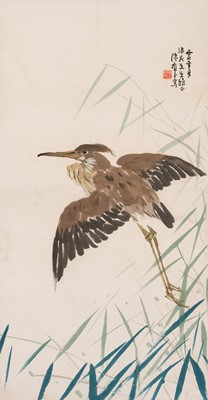 Lot 378 - CHEN SHUREN (1884-1948): ‘HERON AND BAMBOO’