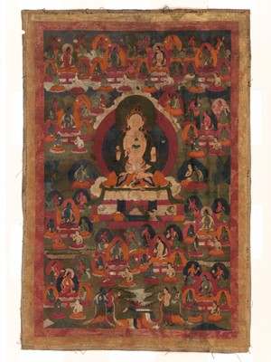 Lot 527 - A THANGKA OF SHERAB CHAMMA, TIBET, 18TH CENTURY