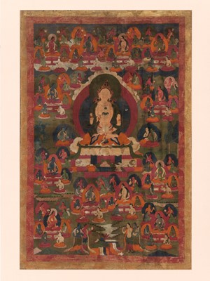 Lot 527 - A THANGKA OF SHERAB CHAMMA, TIBET, 18TH CENTURY