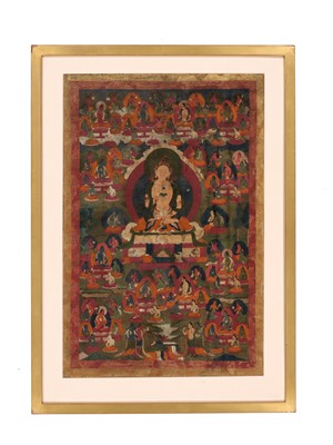 Lot 527 - A THANGKA OF SHERAB CHAMMA, TIBET, 18TH CENTURY