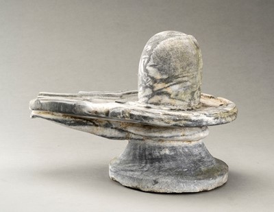 Lot 688 - A LARGE MARBLE LINGAM AND YONI