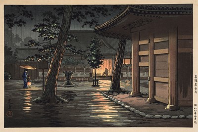 Lot 97 - TSUCHIYA KOITSU (1870-1949), SENGAKUJI TEMPLE AT TAKANAWA