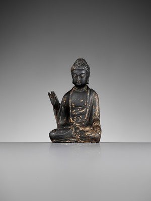 Lot 156 - A BRONZE FIGURE OF A BUDDHA, CHINA, FIVE DYNASTIES - NORTHERN SONG DYNASTY (907-1126)