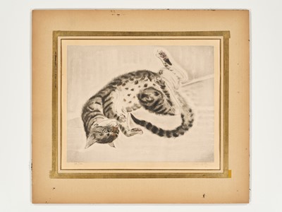 Lot 85 - LEONARD TSUGUHARU FOUJITA (1886-1968), TWISTING CAT, FROM LES CHATS