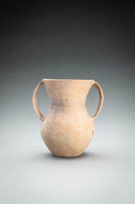 Lot 290 - A PALE ORANGE POTTERY AMPHORA, NEOLITHIC PERIOD