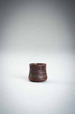 Lot 861 - A WOOD NETSUKE OF A KOMUSO MONK, MEIJI PERIOD