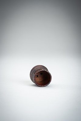 Lot 861 - A WOOD NETSUKE OF A KOMUSO MONK, MEIJI PERIOD