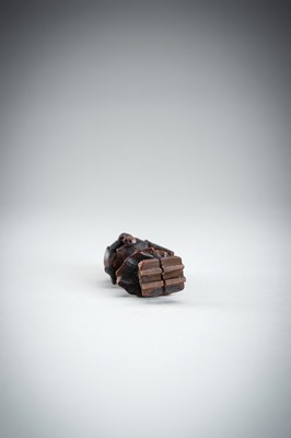 Lot 861 - A WOOD NETSUKE OF A KOMUSO MONK, MEIJI PERIOD