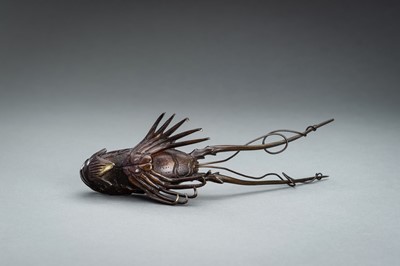 Lot 13 - A BRONZE OKIMONO OF A SPINY LOBSTER, MEIJI