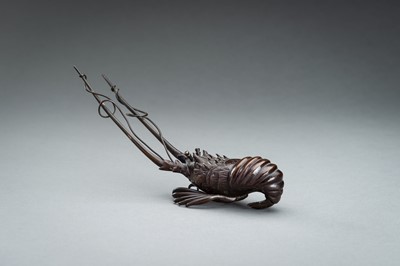 Lot 13 - A BRONZE OKIMONO OF A SPINY LOBSTER, MEIJI