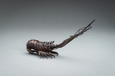 Lot 13 - A BRONZE OKIMONO OF A SPINY LOBSTER, MEIJI