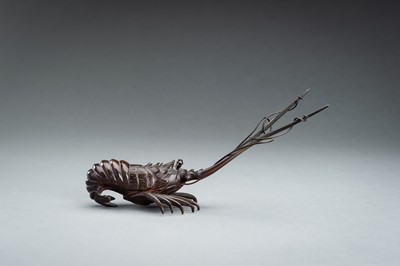 Lot 13 - A BRONZE OKIMONO OF A SPINY LOBSTER, MEIJI