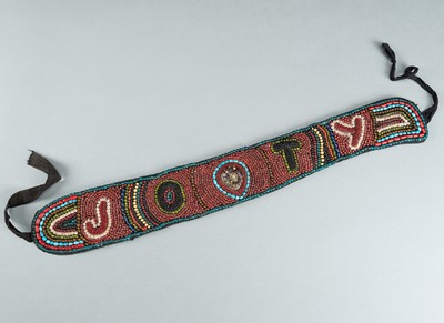 A BEADED BELT WITH INITIALS ‘JOTY’, INDIA