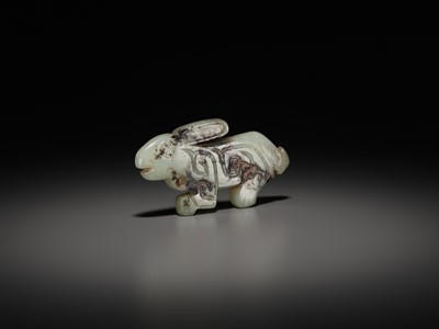 Lot 51 - A JADE ‘RABBIT’ PENDANT, LATE SHANG TO WESTERN ZHOU DYNASTY