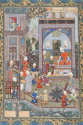 Lot 698 - A LOT WITH TWO FINE MUGHAL MINIATURE PAINTINGS