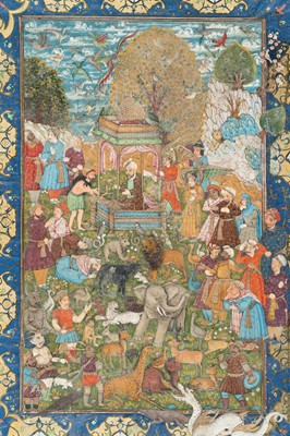 Lot 698 - A LOT WITH TWO FINE MUGHAL MINIATURE PAINTINGS