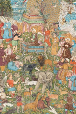 Lot 698 - A LOT WITH TWO FINE MUGHAL MINIATURE PAINTINGS