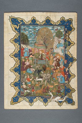 Lot 698 - A LOT WITH TWO FINE MUGHAL MINIATURE PAINTINGS