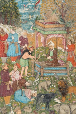 Lot 698 - A LOT WITH TWO FINE MUGHAL MINIATURE PAINTINGS