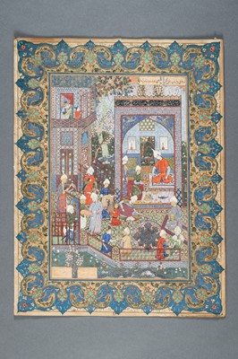 Lot 698 - A LOT WITH TWO FINE MUGHAL MINIATURE PAINTINGS