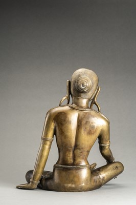 Lot 191 - A LARGE NEPALESE BRONZE FIGURE OF INDRANI, c. 1900s