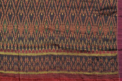 Lot 568 - A LOT WITH TWO KHMER SILK HOL PIDAN CEREMONIAL HANGINGS