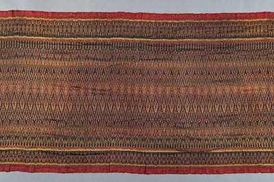 Lot 568 - A LOT WITH TWO KHMER SILK HOL PIDAN CEREMONIAL HANGINGS