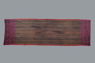 Lot 568 - A LOT WITH TWO KHMER SILK HOL PIDAN CEREMONIAL HANGINGS