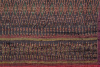 Lot 568 - A LOT WITH TWO KHMER SILK HOL PIDAN CEREMONIAL HANGINGS