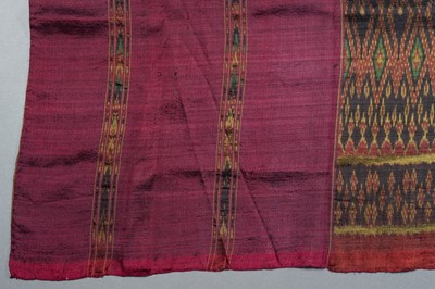 Lot 568 - A LOT WITH TWO KHMER SILK HOL PIDAN CEREMONIAL HANGINGS