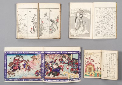 Lot 375 - A FINE GROUP OF FOUR WOODBLOCK PRINT BOOKS, EDO - MEIJI