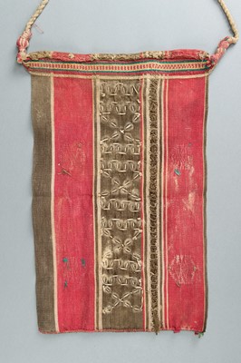 Lot 717 - LOT WITH TWO TRIBAL NAGALAND SHELL STUDDED BELTS AND AN APRON, c. 1900s