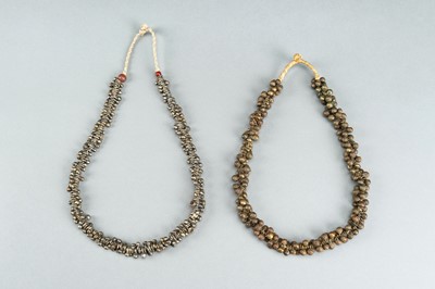 Lot 223 - TWO NEPALI METAL NECKLACES, c. 1900s