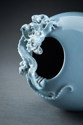 Lot 401 - A SKY-BLUE GLAZED ‘CHILONG’ VASE, c. 1920s