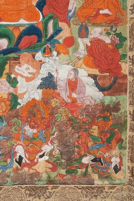 Lot 259 - A THANGKA OF BUDDHA SHAKYAMUNI, 19TH CENTURY