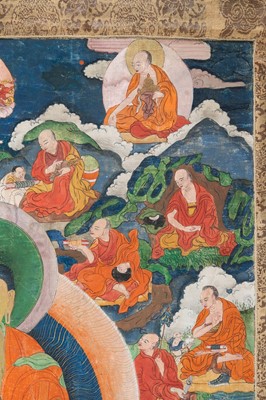 Lot 259 - A THANGKA OF BUDDHA SHAKYAMUNI, 19TH CENTURY