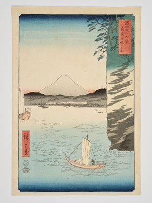 Lot 78 - UTAGAWA HIROSHIGE (1797 – 1858), HONMOKU CLIFF IN MUSASHI PROVINCE