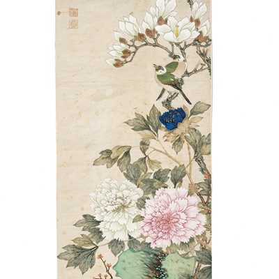 Lot 1148 - A ‘MAGPIES’ PAINTING FROM THE IMPERIAL PALACE IN BEIJING, QING DYNASTY