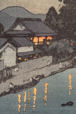 Lot 386 - HIROSHI YOSHIDA (1876-1950), EVENING ON THE CHIKUGO RIVER