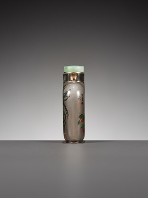 Lot 369 - AN INSIDE-PAINTED SMOKEY CRYSTAL SNUFF BOTTLE BY YE BENGQI, CHINA, 1920-1940