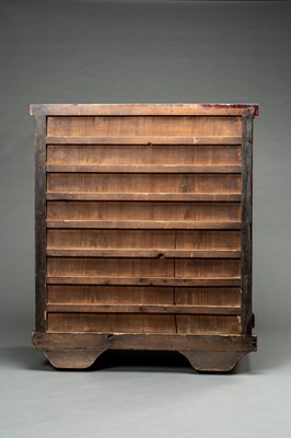 Lot 235 - A WOOD CHOBA DANSU (MERCHANT'S CHEST), 19TH CENTURY