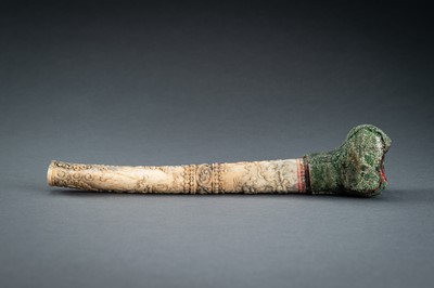 Lot 210 - A TIBETAN BONE TRUMPET, KANGLING, 19th CENTURY