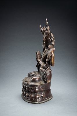 Lot 190 - A BRONZE FIGURE OF SHADAKSHARI LOKESHVARA