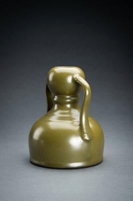 Lot 406 - A TEADUST-GLAZED DOUBLE-GOURD VASE