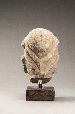 Lot 171 - A SANDSTONE HEAD OF A GUARD, MING DYNASTY