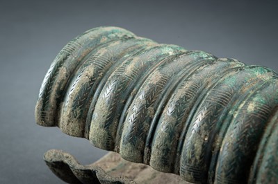 Lot 590 - A BRONZE BRACELET, DONG SON