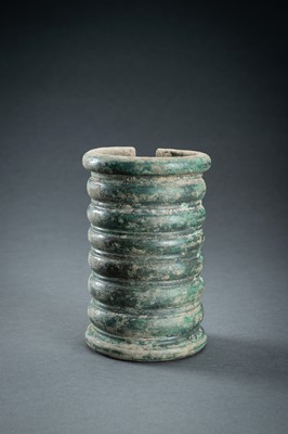 Lot 590 - A BRONZE BRACELET, DONG SON