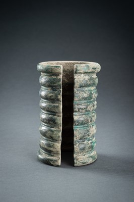 Lot 590 - A BRONZE BRACELET, DONG SON