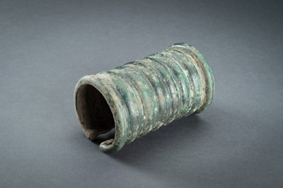 Lot 590 - A BRONZE BRACELET, DONG SON